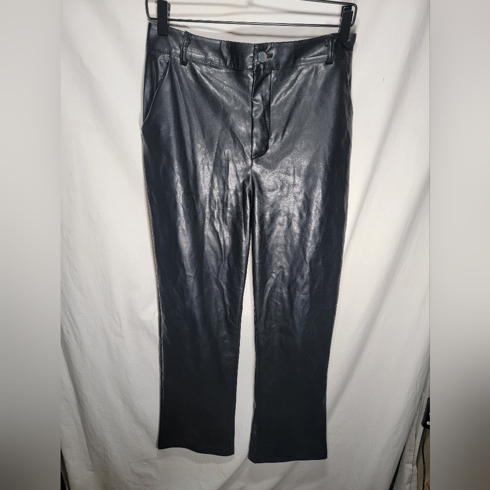 Woman's faux leather "pleather" pants size large in great condition.